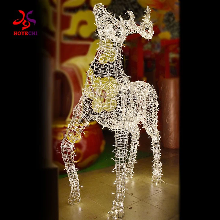 warm white reindeer lights